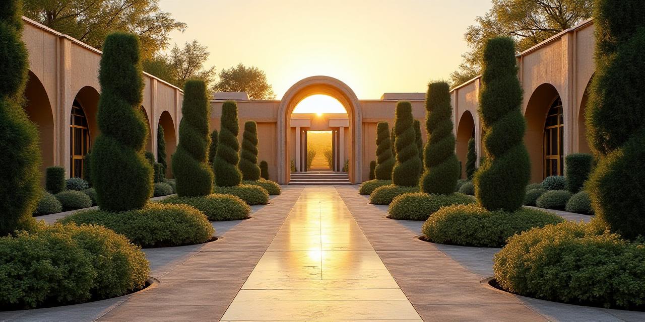 アール・デコ様式の壮大な庭園デザイン